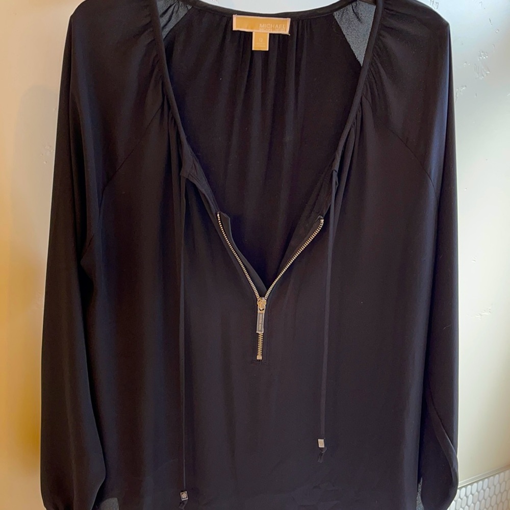 MICHAEL KORS- Black,Lined, Designer Top Size 12